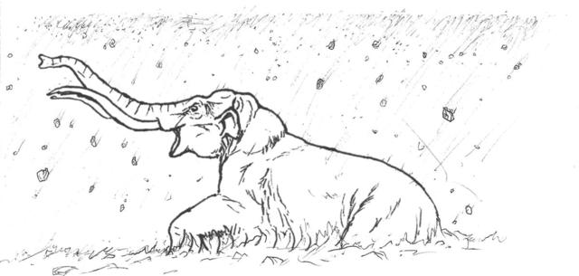 Drawing of mammoth