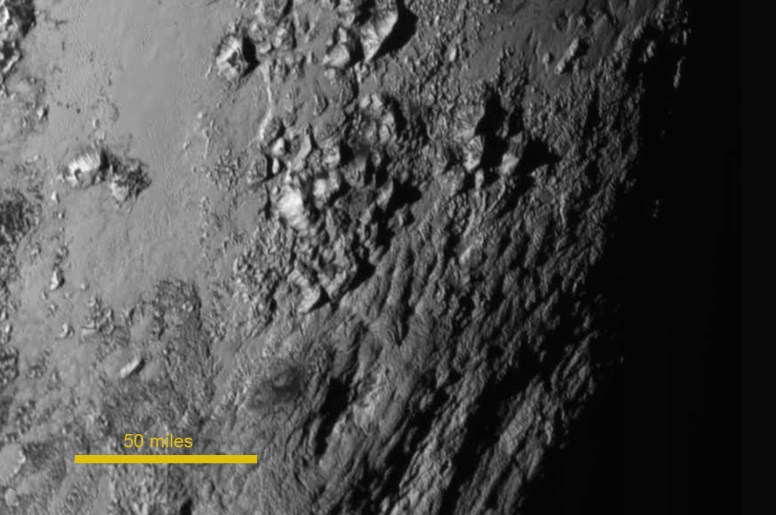 Equatorial region of Pluto
