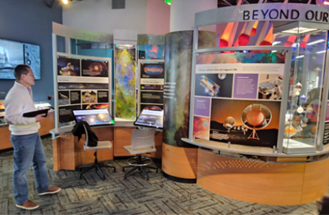 Engineer Paul Harry at the Cosmology Exhibit (NCMNS)